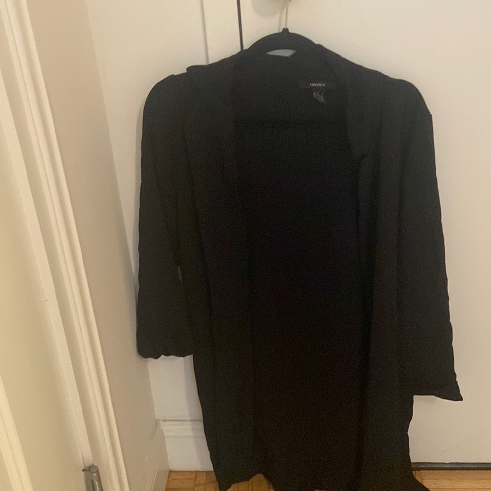 Long black cardigan